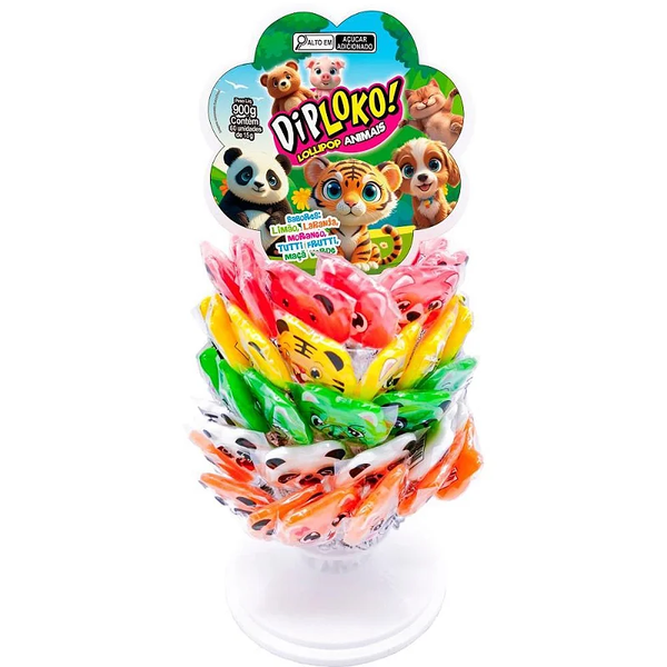 PIRULITO DIP LOKO ZOO SORT 15GR
