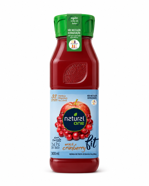 SUCO NATURAL ONE CRANBERRY S/A 300ML