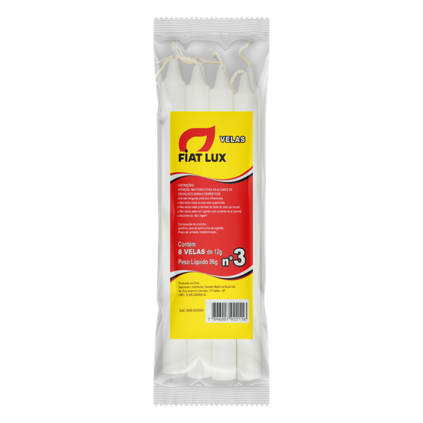 VELA DEO LUX N3 C/8 BRANCA