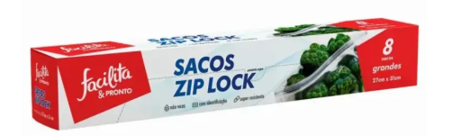 ZIP LOCK FACILITA PRONTO 27X31 C/8