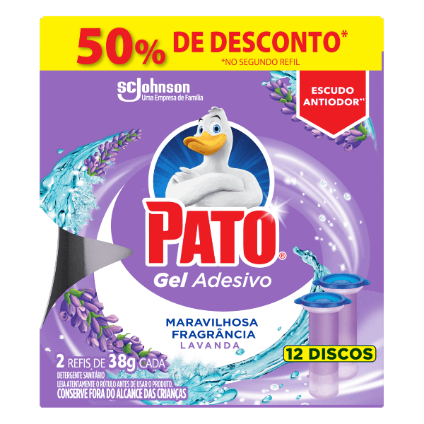 Adesivo Sanit Pato Gel 38g C/2 Lavanda