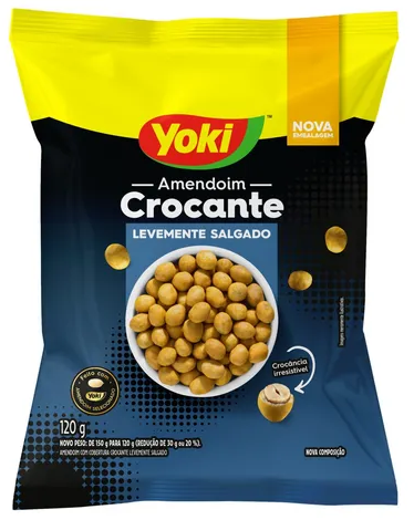 Amendoim Crocante Yoki 120g Levemente Salgado