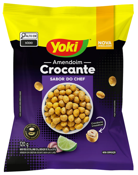 Amendoim Crocante Yoki 120g Sabor Chef