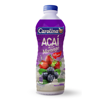 Bebida Lactea Carolina 800g Acai Morango