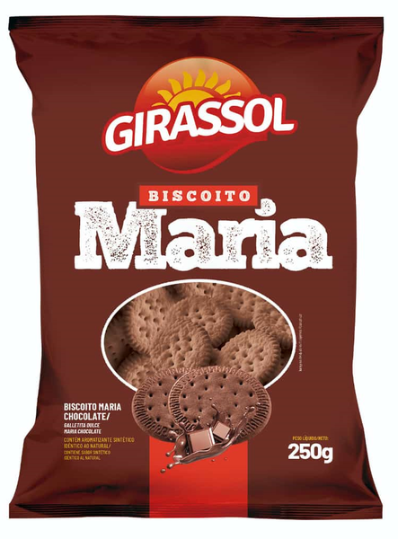 Biscoito Mini Girassol 250g Maria Chocolate
