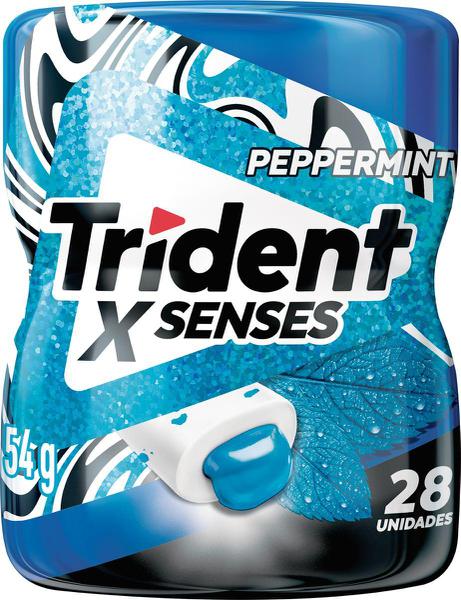 Chiclete Trident x Senses 54g Peppermint Garrafa