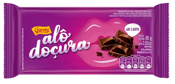 Choc Garoto 80g Alo Docura