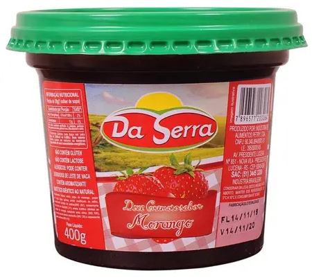 Doce Cremoso Da Serra 400g Morango