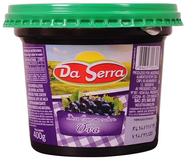 Doce Cremoso Da Serra 400g Uva