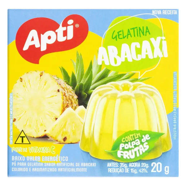 Gelatina Apti Vitamina 20g Abacaxi