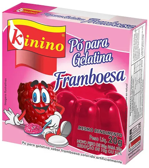 Gelatina Kinino 20g Framboesa