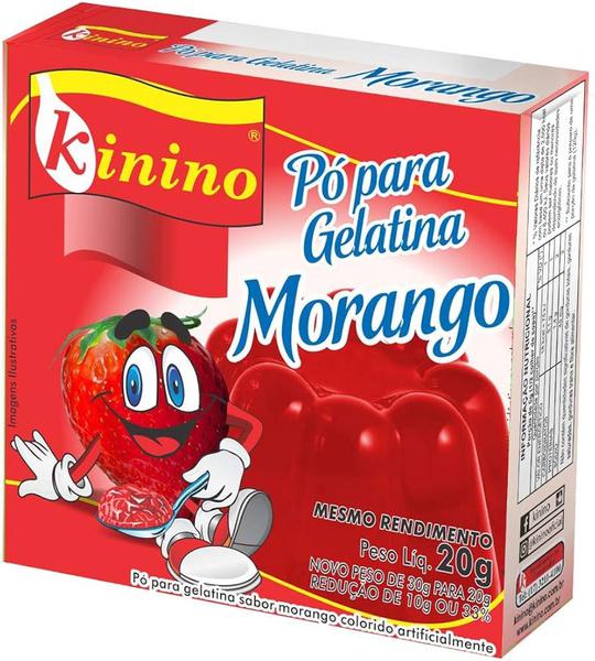 Gelatina Kinino 20g Morango