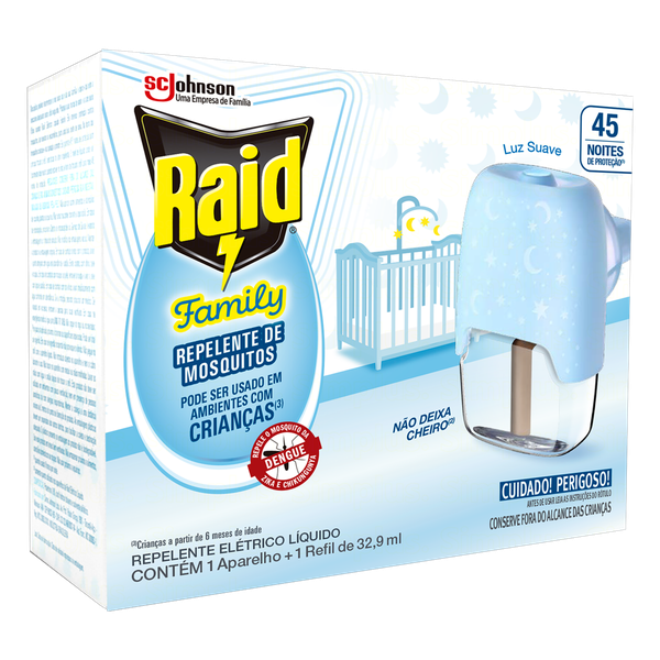 Inseticida Raid Family 45 Noites + Refil