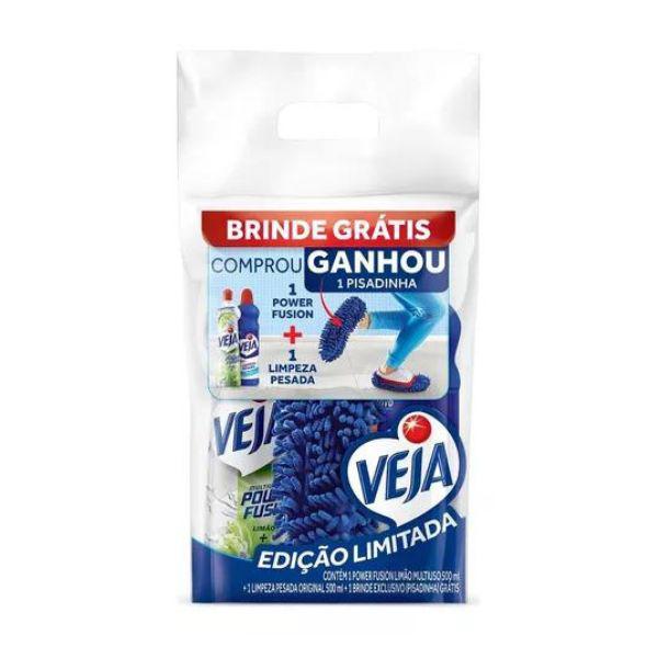 Kit Veja Power Fusion + Limpesa Pesada 500ml Gts Pisadinha