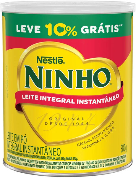 Leite Po Ninho 380g Instantaneo Gratis 10%