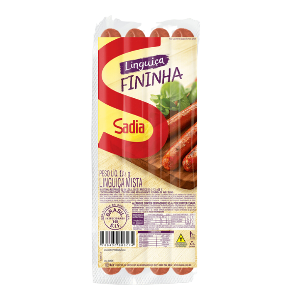 Linguica Sadia Fininha Defumada 215g