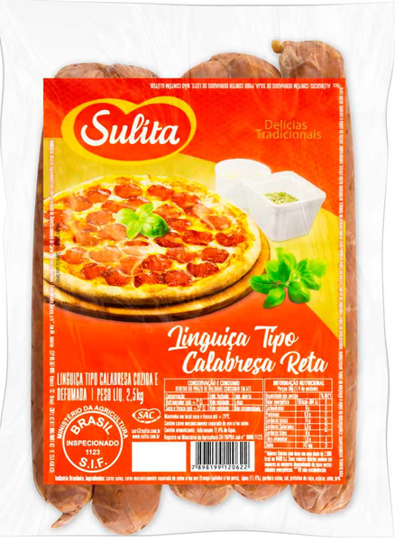 Linguica Sulita Calabresa Reta Kg