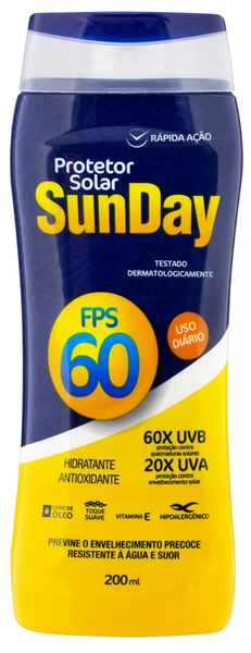 Protetor Solar Sunday Fps60 200ml