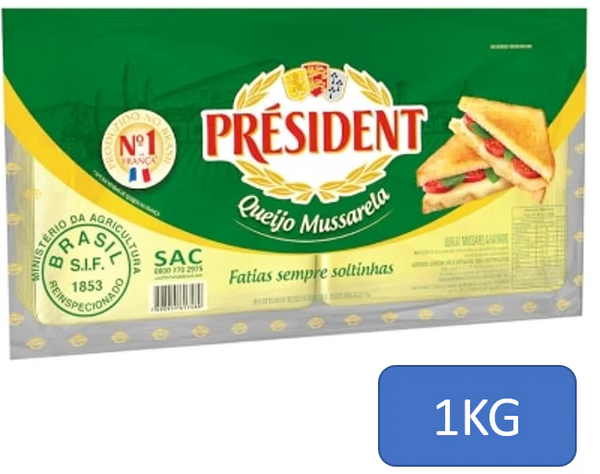 Queijo Mussarela President 1kg