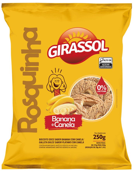 Rosquinha Mini Girassol 250g Banana e Canela