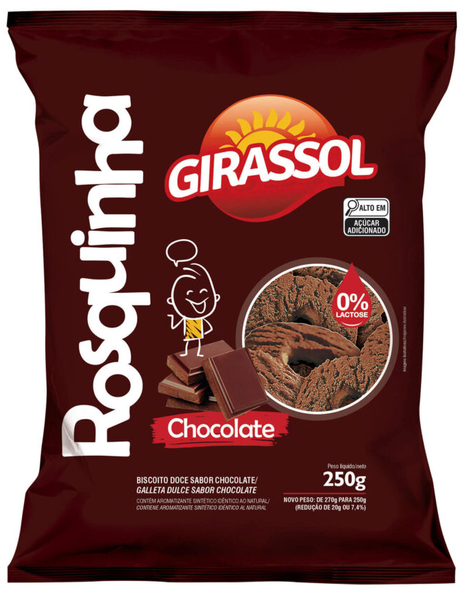 Rosquinha Mini Girassol 250g Chocolate