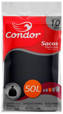 Saco Lixo Condor Almofada 50l C10