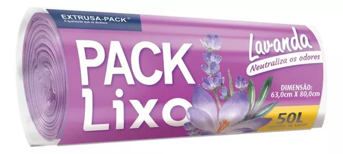Saco Lixo Pack Lixo Rolo 50l C30