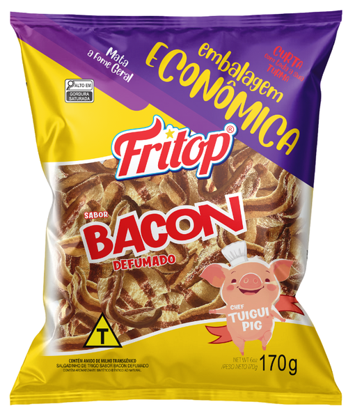Salgadinho Fritop 170g Bacon Listrado