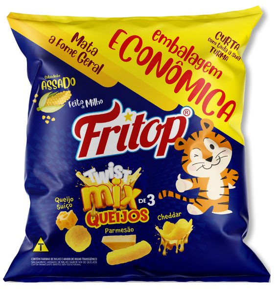 Salgadinho Fritop 170g Mix 3queijo