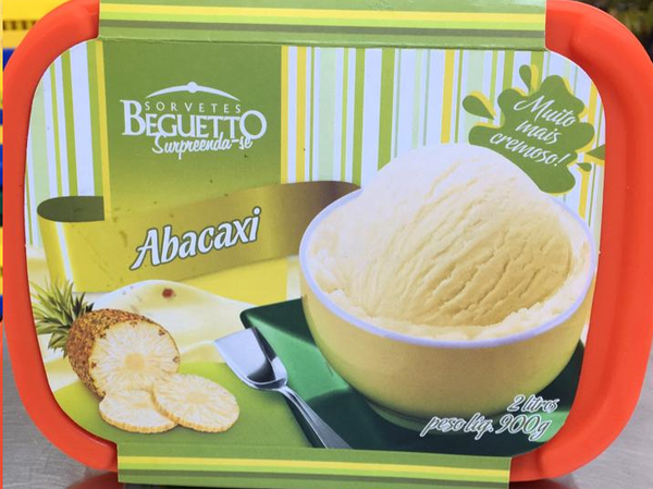 Sorvete Beguetto 2lt Abacaxi