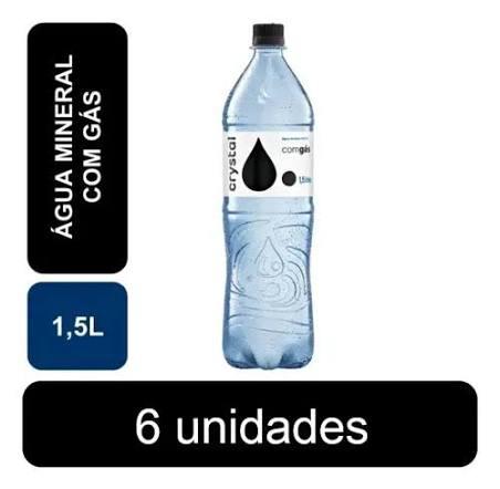 AGUA COM GAS CRYSTAL 1,5L C/6