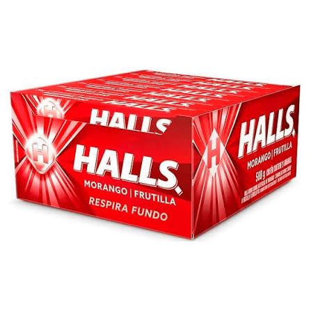 HALLS DROPS MORANGO C/21 588G
