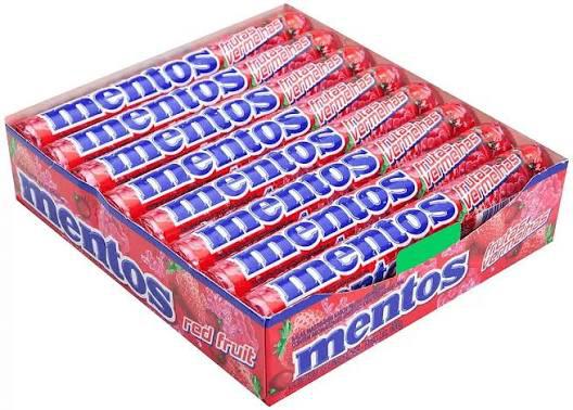 MENTOS STICK FRUTAS VERMELHAS C/16