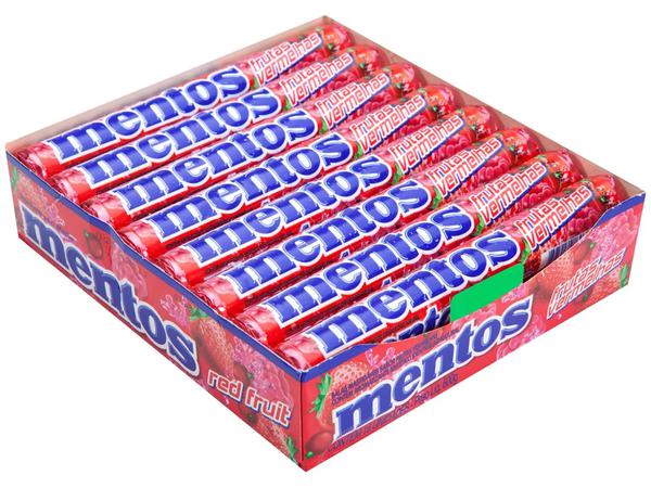 MENTOS STICK FRUTAS VERMELHAS DISPLAY C/16
