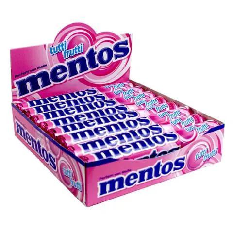 MENTOS STICK TUTTI FRUTTI CX