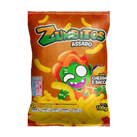 ZUMBITOS ASSADOS CHEDDAR COM BACON 100G C/10