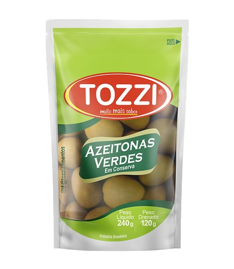 AZEITONA VERDE TOZZI C CAROCO SACHET 120G