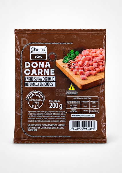 BACON DONA CARNE CUBO 200G