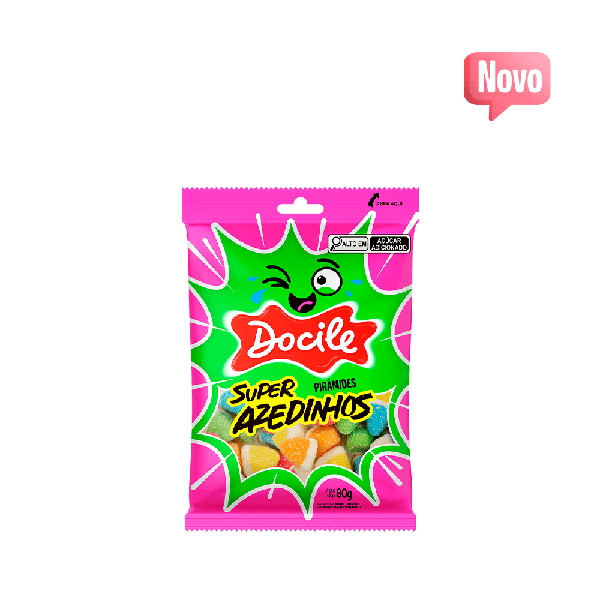 BALA DOCILE GELATINES SUPER AZEDINHOS 80G