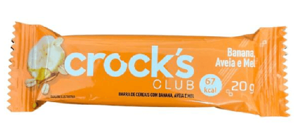 BARRA CEREAL CROCKS BANANA/AVEIA/CHOCOLATE 25G