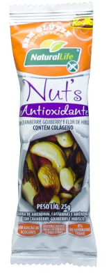 BARRA CEREAL NUTS CRANBERRY S/GLUTEN 25G