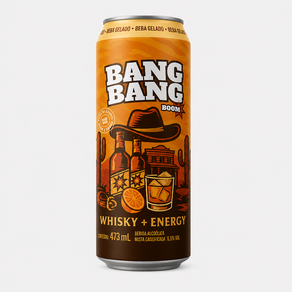 BEBIDA MISTA BANG BANG BOOM WHISKY+ ENERGY 473ML