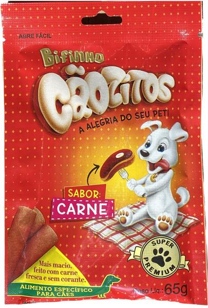 BIFINHO CAOZITOS SABOR CARNES 65GR
