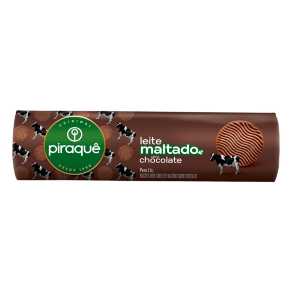 BISC PIRAQUE LEITE MALTADO CHOC 132GR