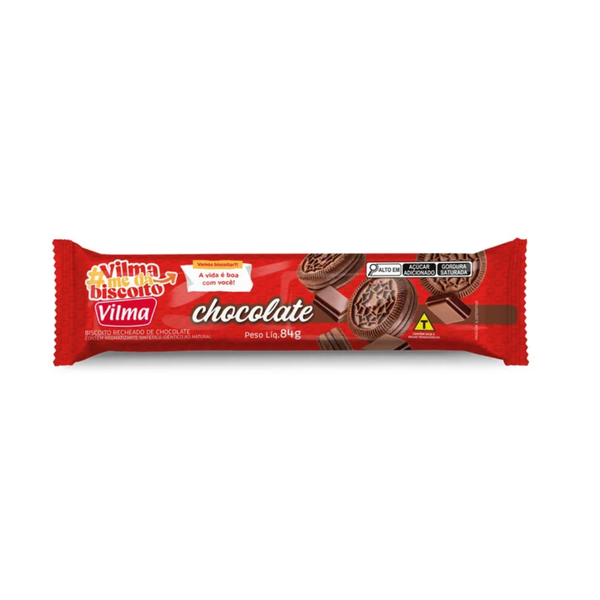 BISC RECHEADO VILMA CHOCOLATE 84G