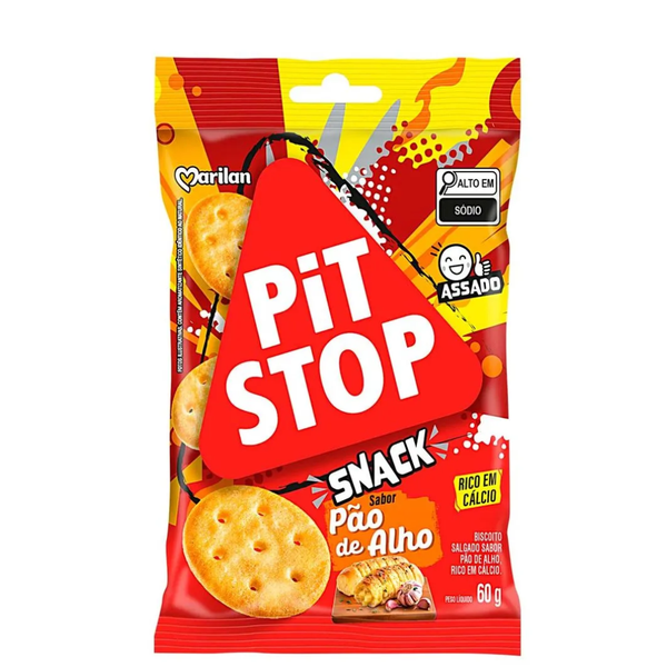 BISC SNACK PIT STOP PAO DE ALHO 60G