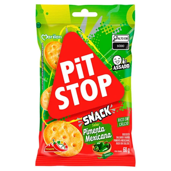 BISC SNACK PIT STOP PIMENTA MEXICANA 60G