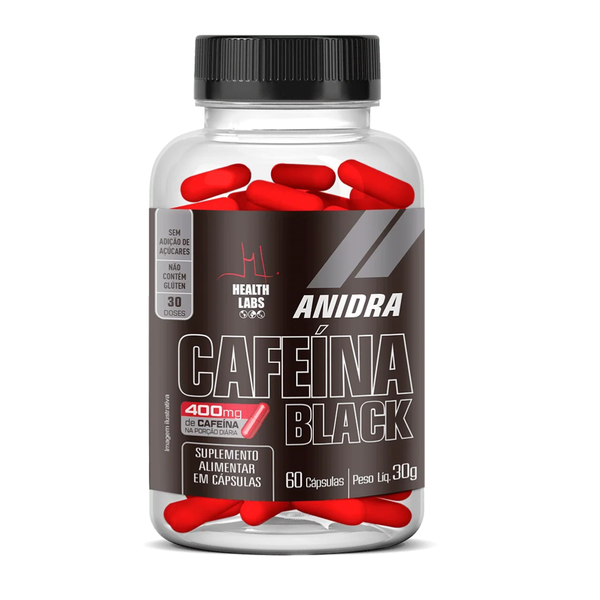 CAFEINA BLACK 60 CAPSULAS 400MG HEALTH LABS