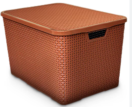 CAIXA RATTAN  07L PRETO