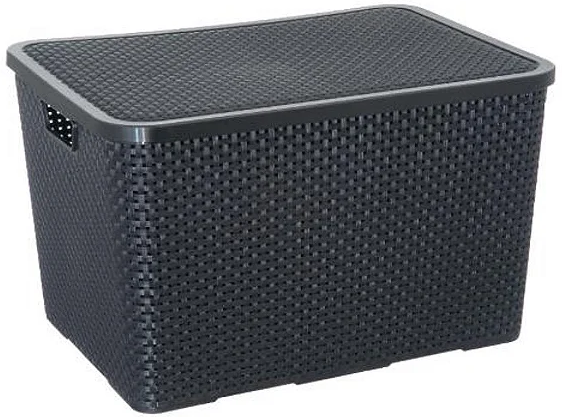 CAIXA RATTAN  40L PRETO